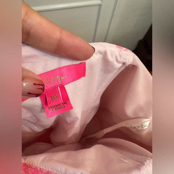 Lilly Pulitzer Ariana One-Shoulder romper bright pink - Picture 2 of 6